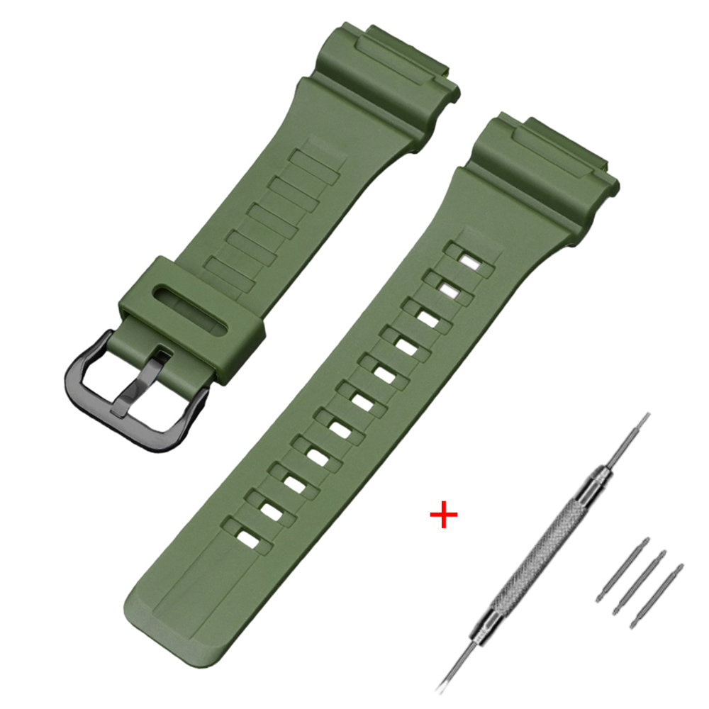 Ремінець для Casio AE-1000W Army Green BK Ремінець для Casio AE-1000W Army Green BK