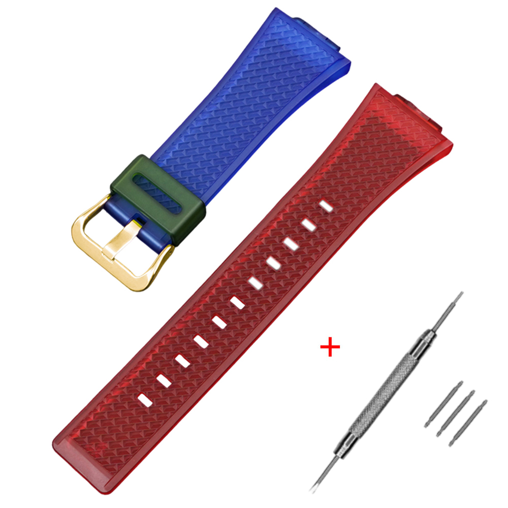 Ремінець для Casio G-Shock GA-100/110 Transl-Red-Blue GD Ремінець для Casio G-Shock GA-100/110 Transl-Red-Blue GD