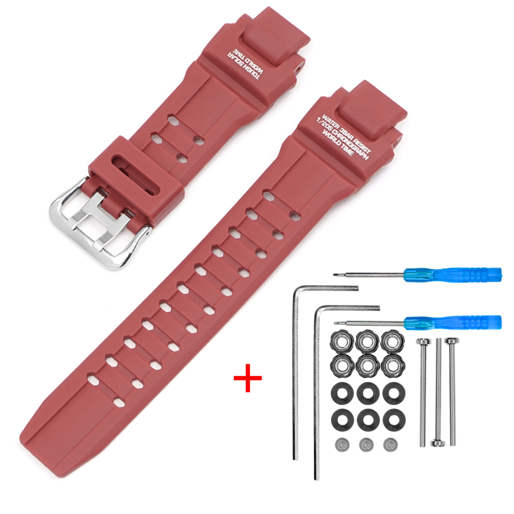 Ремінець для Casio G-Shock GW-A1000/GW-4000/GA-1000 Red Silver Ремінець для Casio G-Shock GW-A1000/GW-4000/GA-1000 Red Silver