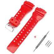 Ремінець для Casio G-Shock GA-100/110 Red-Glossy SI. Зображення №2 Ремінець для Casio G-Shock GA-100/110 Red-Glossy SI. Зображення №2