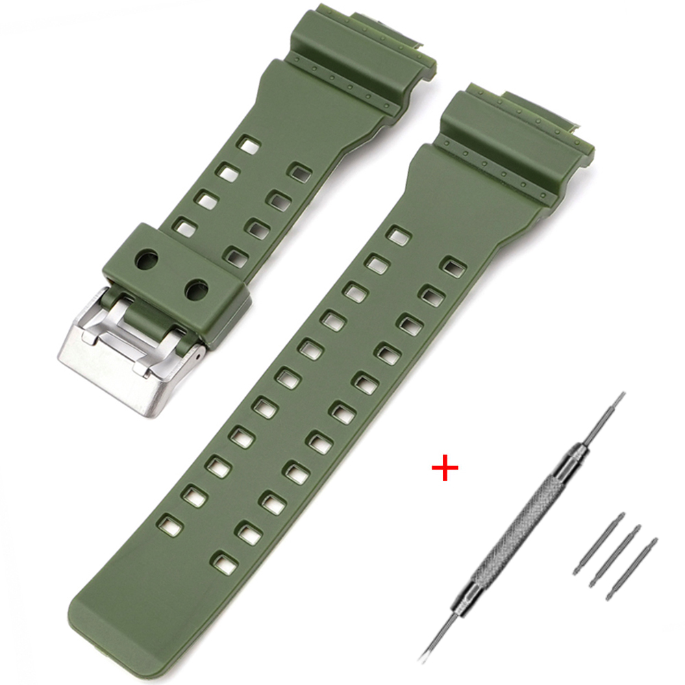 Ремінець для Casio G-Shock GA-100/110 Army Green SI Ремінець для Casio G-Shock GA-100/110 Army Green SI