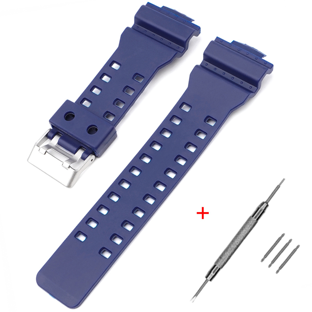 Ремінець для Casio G-Shock GA-100/110 Dark Blue SI Ремінець для Casio G-Shock GA-100/110 Dark Blue SI