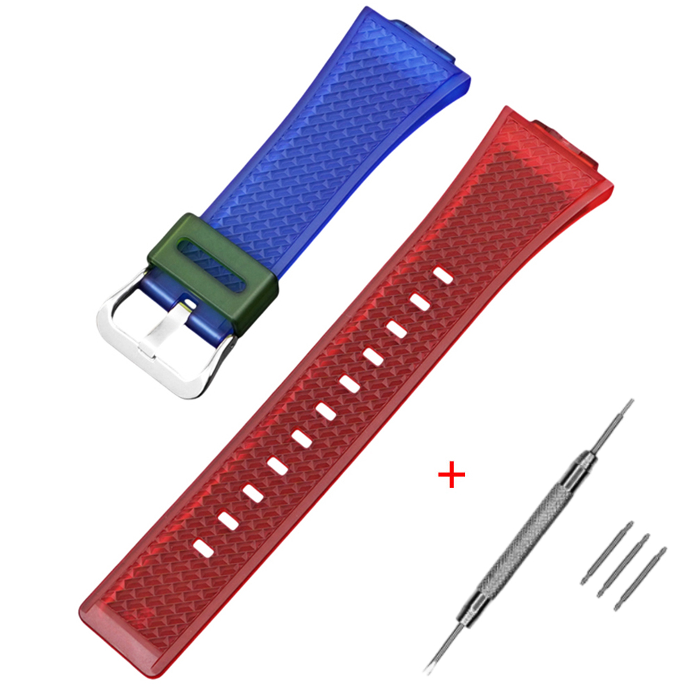 Ремінець для Casio G-Shock GA-100/110 Transl-Red-Blue SI Ремінець для Casio G-Shock GA-100/110 Transl-Red-Blue SI