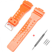 Ремінець для Casio G-Shock GA-100/110 Orange-Glossy SI. Зображення №2 Ремінець для Casio G-Shock GA-100/110 Orange-Glossy SI. Зображення №2
