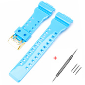 Ремінець для Casio G-Shock GA-100/110/120 Light Blue-Glossy GD. Зображення №2 Ремінець для Casio G-Shock GA-100/110/120 Light Blue-Glossy GD. Зображення №2