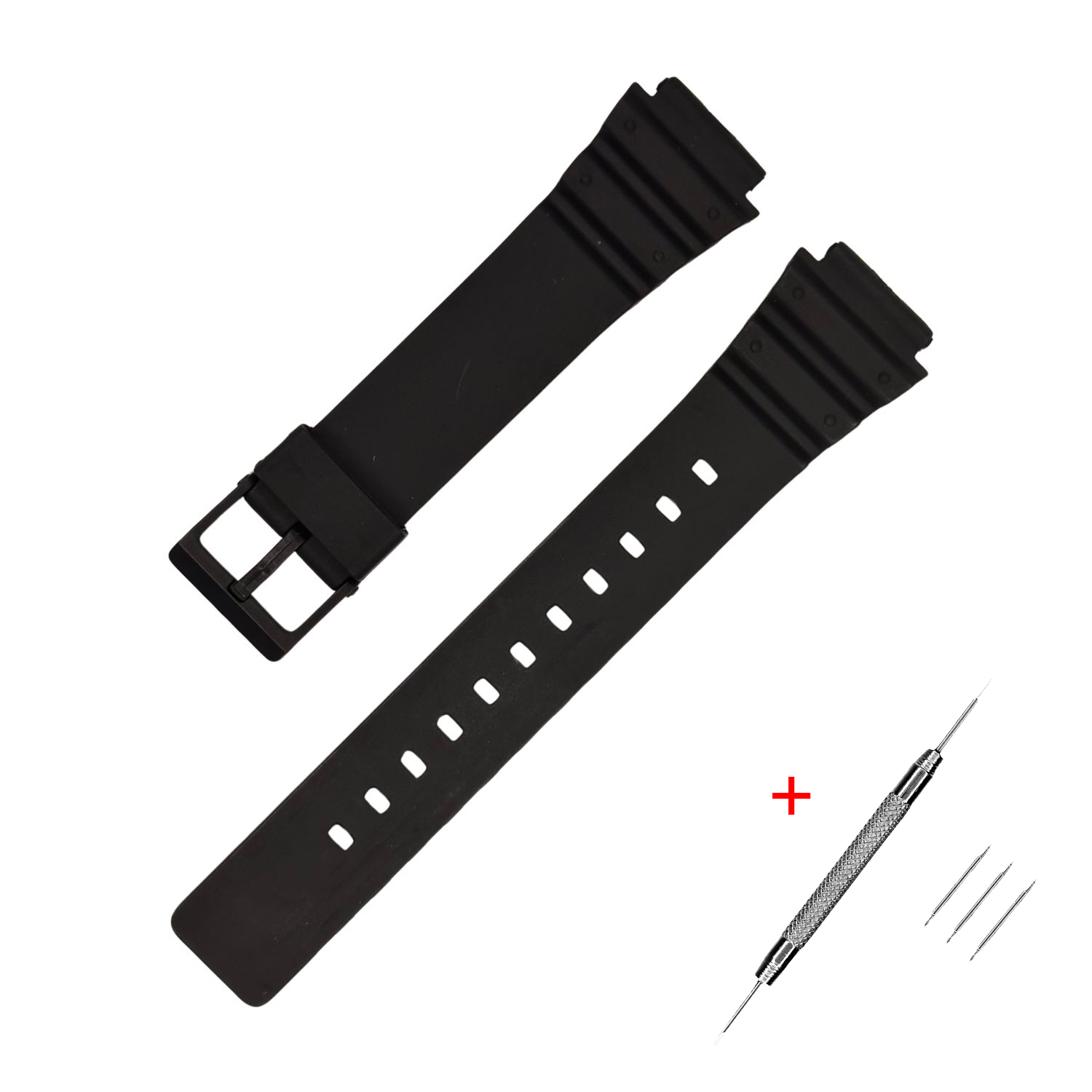 Ремінець для Casio MRW-200H 18mm All Black Ремінець для Casio MRW-200H 18mm All Black
