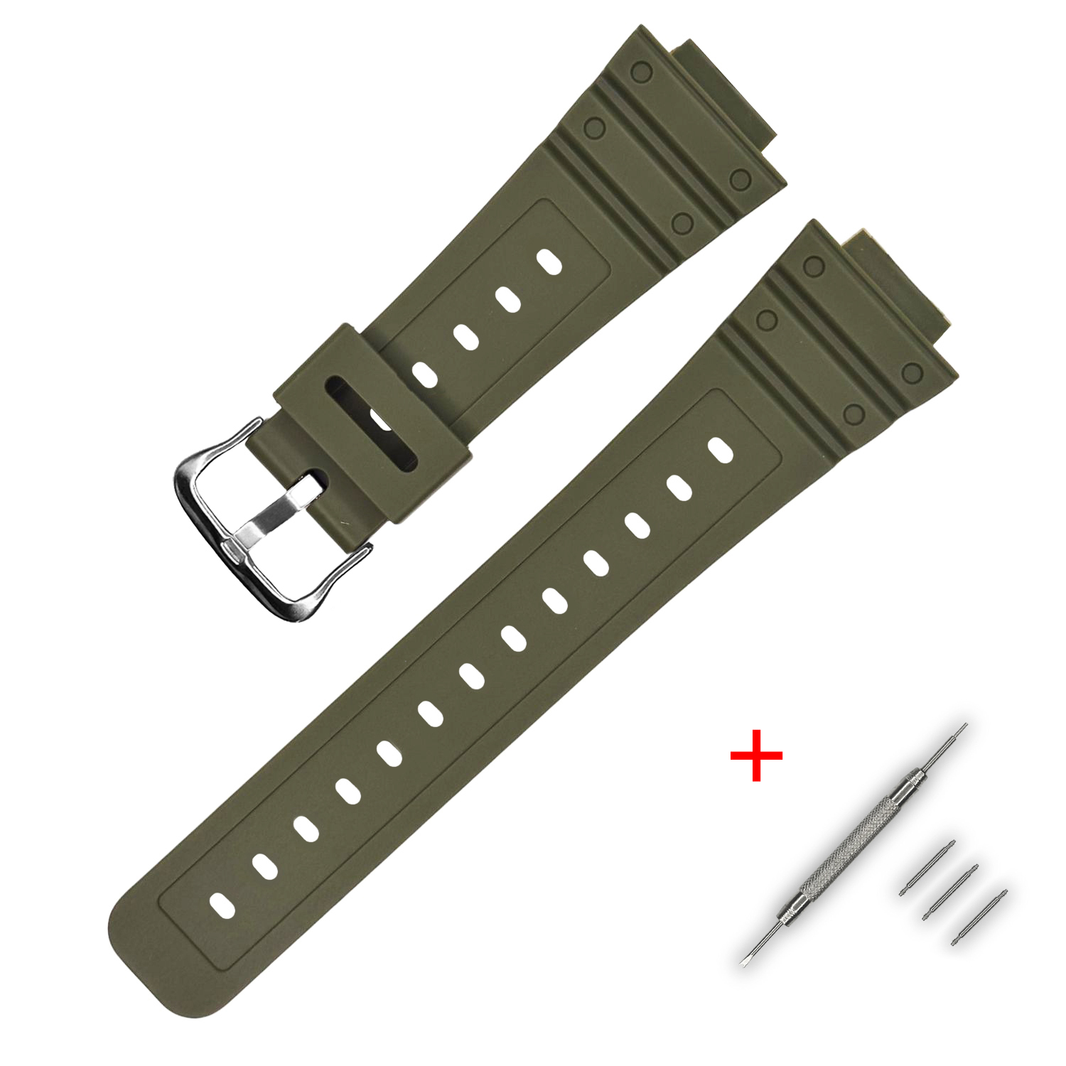 Ремінець для Casio G-Shock DW-5600 Army Green SI Ремінець для Casio G-Shock DW-5600 Army Green SI