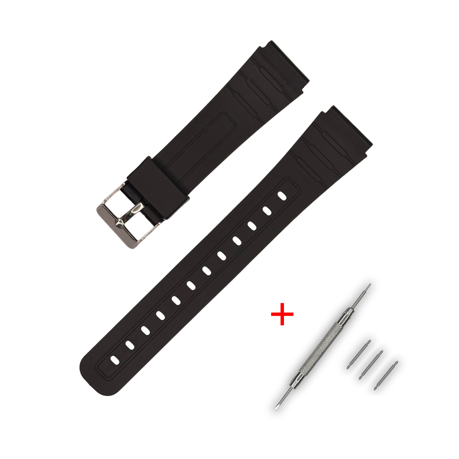 Ремінець для Casio G-Shock C-type 18mm Black SI Ремінець для Casio G-Shock C-type 18mm Black SI