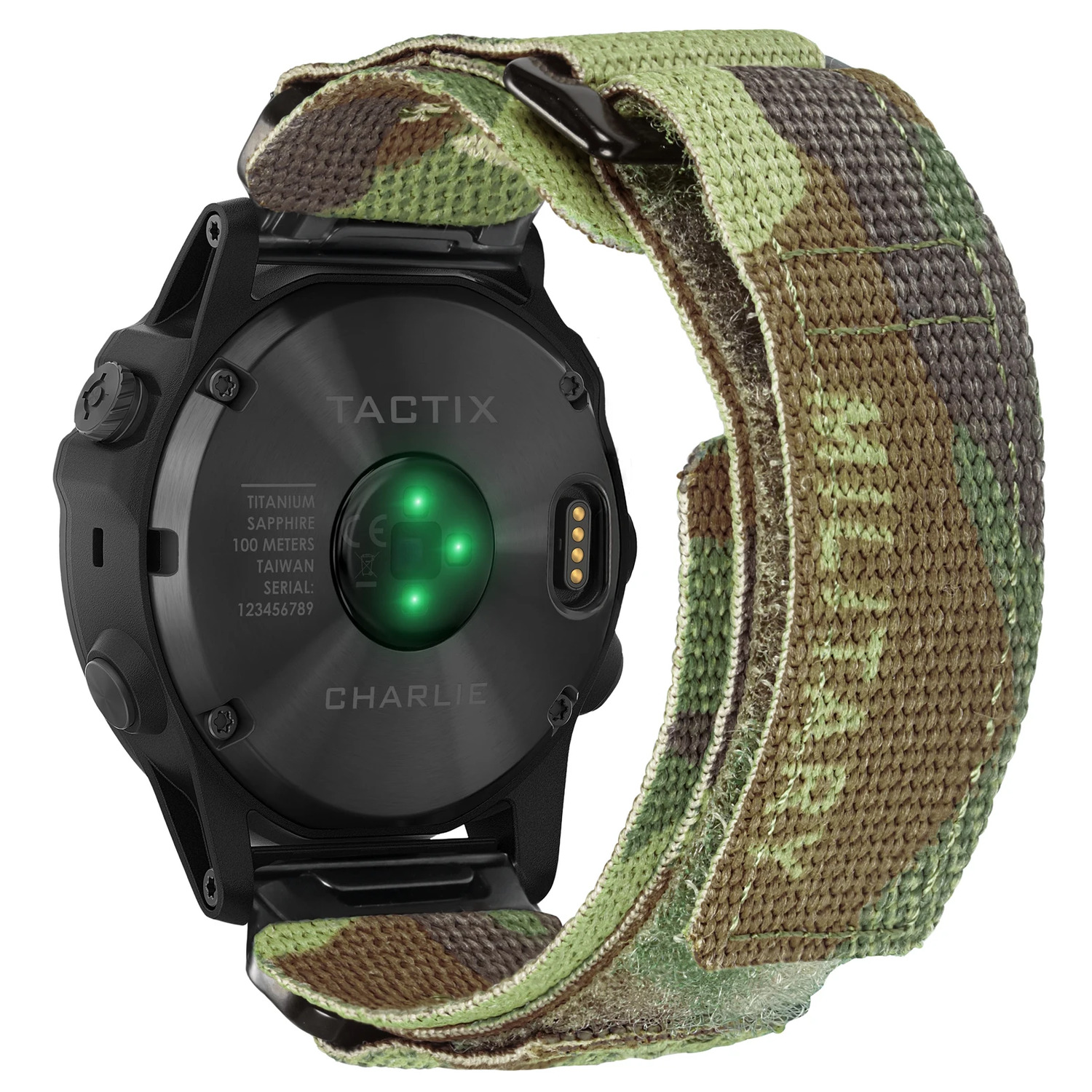 Ремінець для годинника Hemsut HGA131 Military nylon strap with Velcro Garmin Camo Green 20 mm Ремінець для годинника Hemsut HGA131 Military nylon strap with Velcro Garmin Camo Green 20 mm