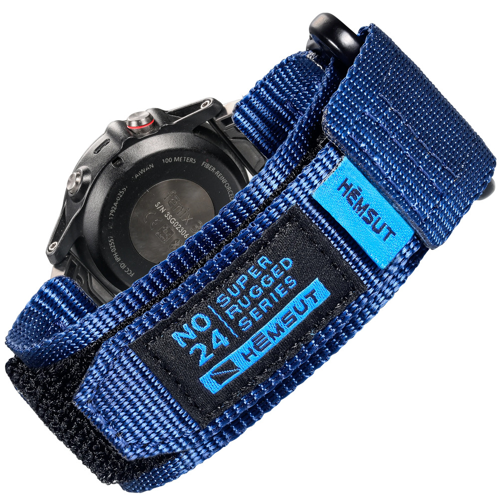 Ремінець для годинника Hemsut HS121 Super Strong Nylon Garmin Blue 22 mm Ремінець для годинника Hemsut HS121 Super Strong Nylon Garmin Blue 22 mm