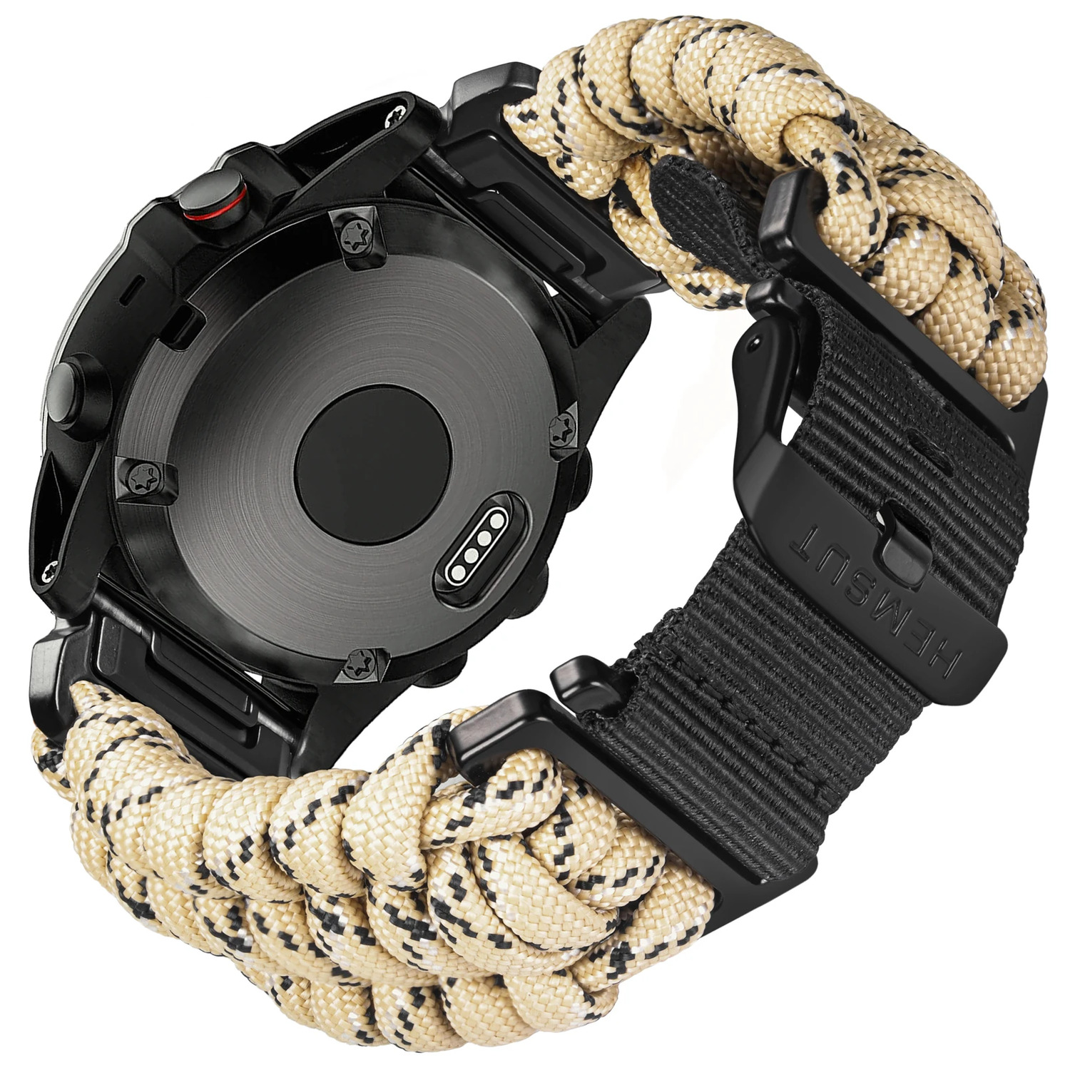 Ремінець для годинника Hemsut HGA145 Rugged Paracord Garmin Khaki 22 mm Ремінець для годинника Hemsut HGA145 Rugged Paracord Garmin Khaki 22 mm