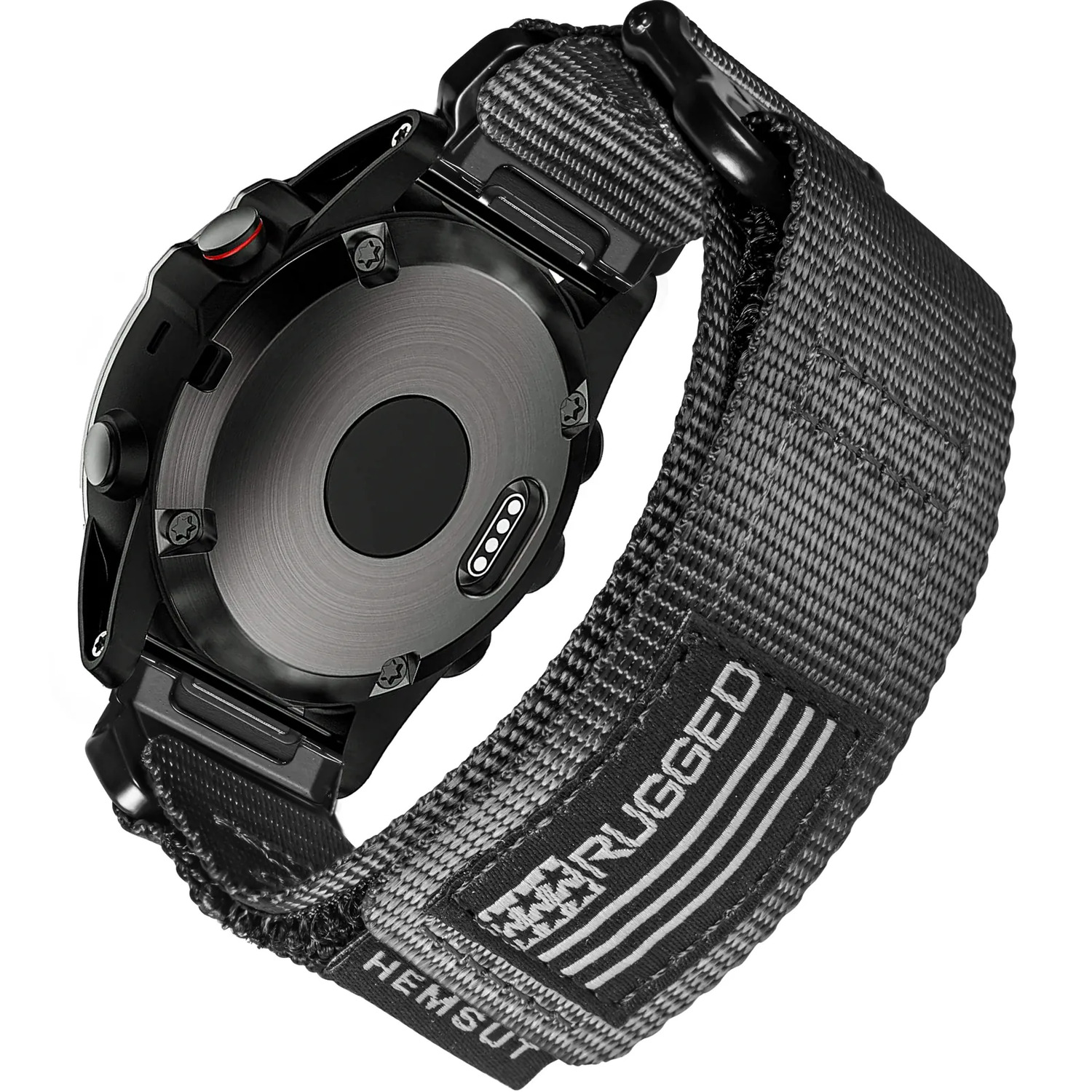 Ремінець для годинника Hemsut HGA125 Super Rugged Garmin Black 22 mm Ремінець для годинника Hemsut HGA125 Super Rugged Garmin Black 22 mm