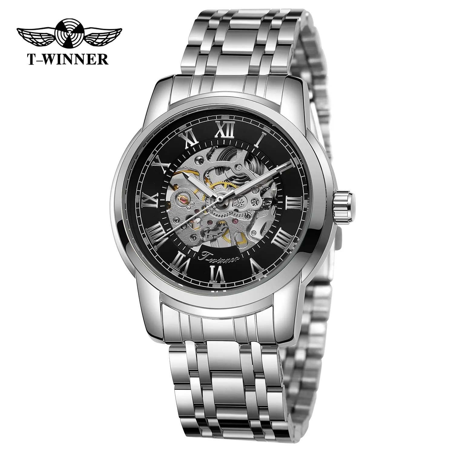 Forsining 8250 Silver-Black Steel Forsining 8250 Silver-Black Steel