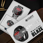 Розумний годинник Modfit Tactic Blaze Silver Steel + ремінець в подарунок. Зображення №2 Розумний годинник Modfit Tactic Blaze Silver Steel + ремінець в подарунок. Зображення №2