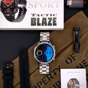 Розумний годинник Modfit Tactic Blaze Silver Steel + ремінець в подарунок. Зображення №3 Розумний годинник Modfit Tactic Blaze Silver Steel + ремінець в подарунок. Зображення №3