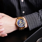 Skmei 9193GDBU Gold-Blue. Зображення №3