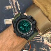 Skmei 1356AG Army Green + Compass. Зображення №5