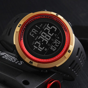 Skmei 1251GDRD Black-Gold-Red SALE. Зображення №4 Skmei 1251GDRD Black-Gold-Red SALE. Зображення №4
