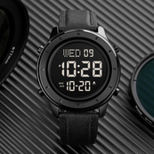 Skmei 1864LBKBK Black-Black Leather SALE. Зображення №4