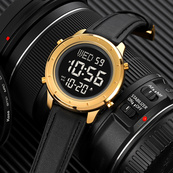 Skmei 1864LGDBK Gold-Black Leather SALE. Зображення №3