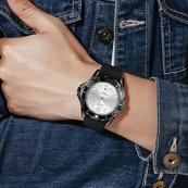 Skmei 9276PBKSI Black-Silver Silicone strap SALE. Зображення №3 Skmei 9276PBKSI Black-Silver Silicone strap SALE. Зображення №3