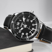 Skmei 9232LSIBK Silver-Black Leather. Зображення №3 Skmei 9232LSIBK Silver-Black Leather. Зображення №3