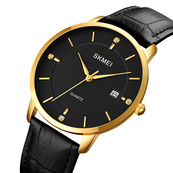 Skmei 1801LGDBK Gold-Black Leather. Зображення №2 Skmei 1801LGDBK Gold-Black Leather. Зображення №2