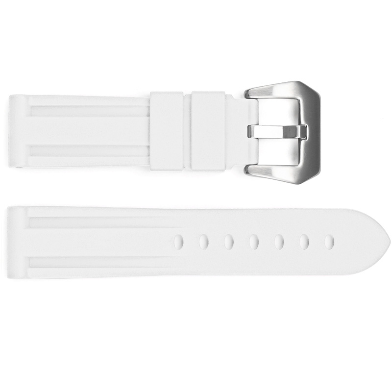 Ремінець для годинника 3001 Silicone White-Silver 24 мм. Ремінець для годинника 3001 Silicone White-Silver 24 мм.