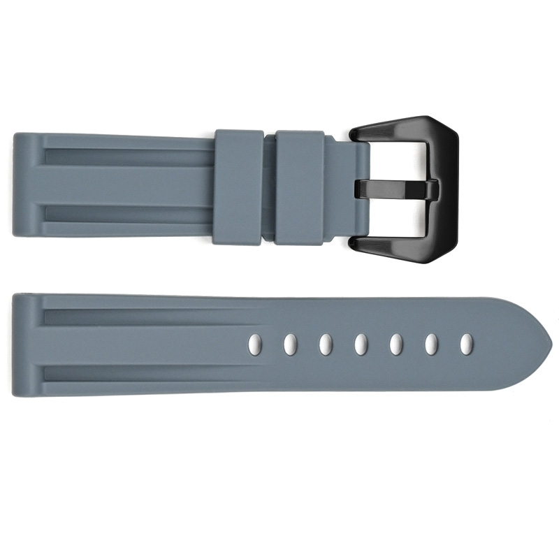 Ремінець для годинника 3001 Silicone Grey-Black 24 мм. Ремінець для годинника 3001 Silicone Grey-Black 24 мм.