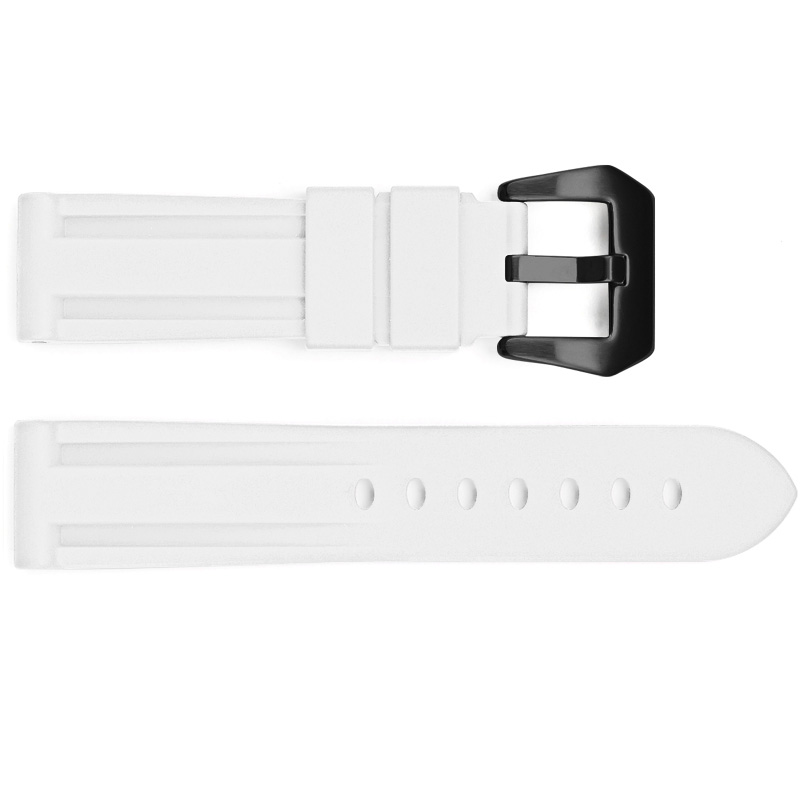 Ремінець для годинника 3001 Silicone White-Black 24 мм. Ремінець для годинника 3001 Silicone White-Black 24 мм.