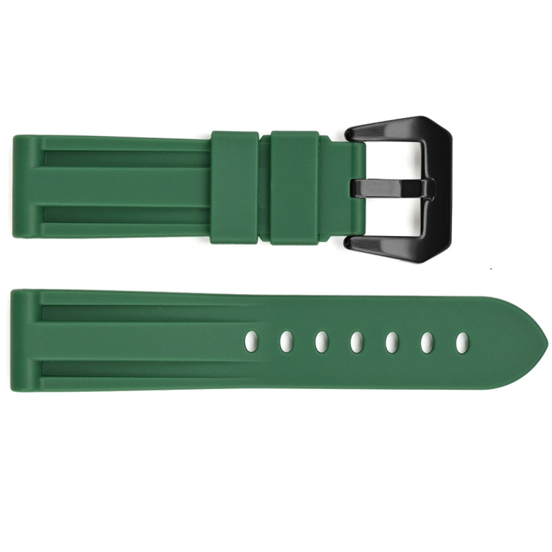 Ремінець для годинника 3001 Silicone Green-Black 24 мм. Ремінець для годинника 3001 Silicone Green-Black 24 мм.