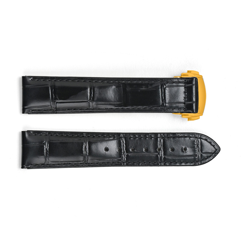 Шкіряний ремінець 3002 Black-Gold 22 мм. Шкіряний ремінець 3002 Black-Gold 22 мм.