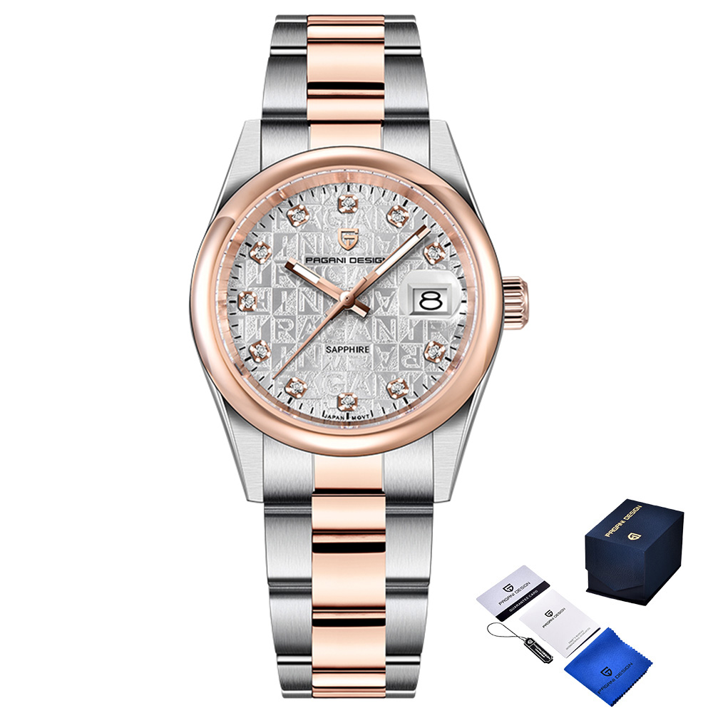 Pagani Design PD-1794M Silver-Rose Gold-White Pagani Design PD-1794M Silver-Rose Gold-White