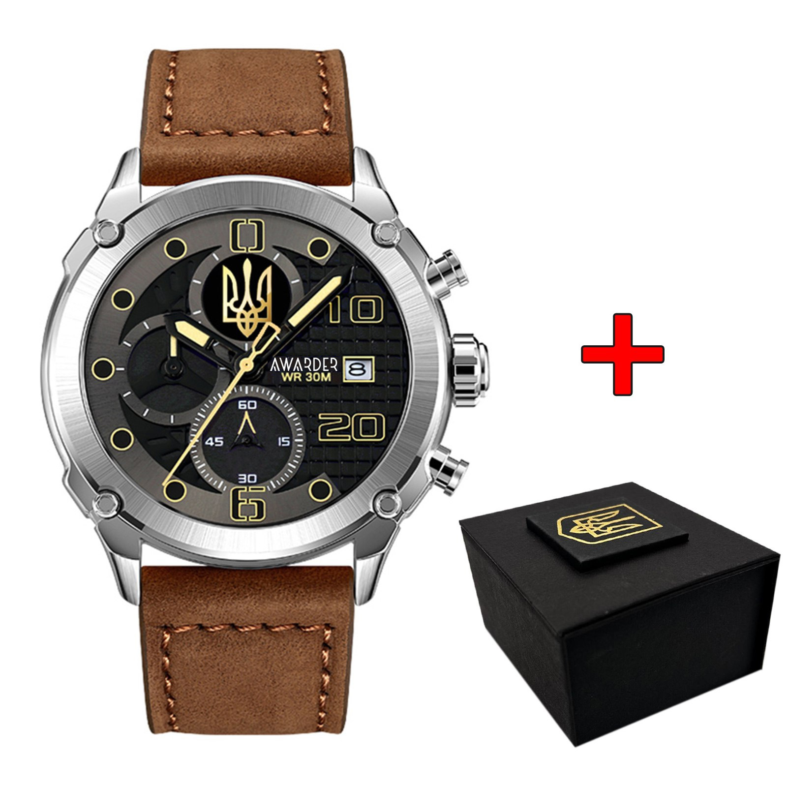 Awarder 016 Silver-Black-Brown Тризуб золото Awarder 016 Silver-Black-Brown Тризуб золото