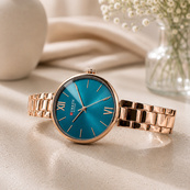 Curren 9017 Rose Gold-Blue. Зображення №3
