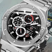 Forsining 6914 Silver-Black Steel. Зображення №2