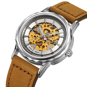 Skmei M035LSILTBN Silver-Light Brown Leather. Зображення №2