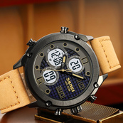 Skmei 1975LLTBNWT Light Brown-White Leather. SALE. Изображение №4 Skmei 1975LLTBNWT Light Brown-White Leather. SALE. Изображение №4