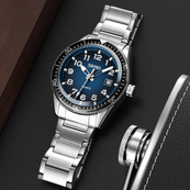 Skmei 9232SSIBU Silver/blue-steel strap. Зображення №2 Skmei 9232SSIBU Silver/blue-steel strap. Зображення №2