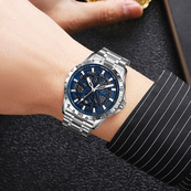 Skmei 9337SIBU Silver-Blue. Зображення №3