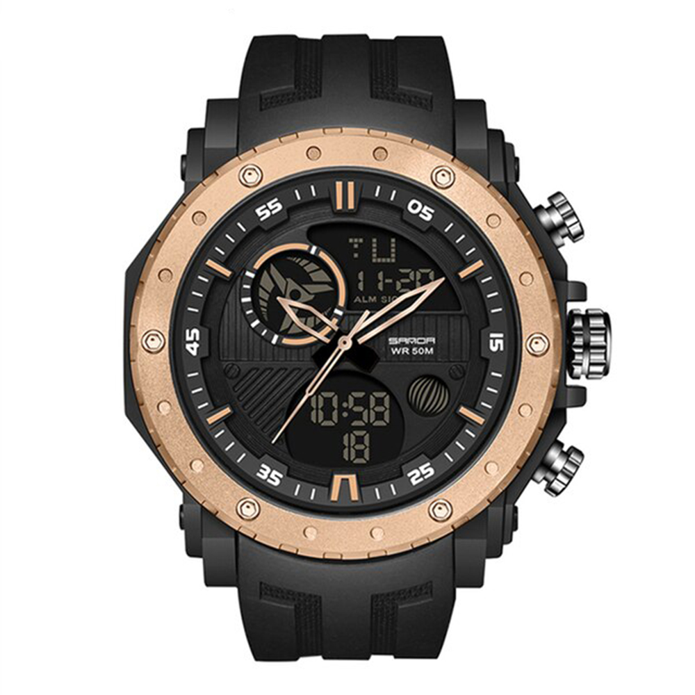 Sanda 6012 Black-Rose Gold Sanda 6012 Black-Rose Gold