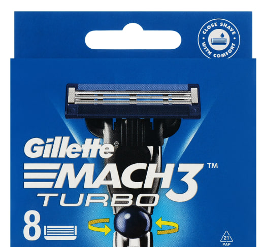 Сменные кассеты для бритья Gillette Mach3 Turbo 8 шт. Сменные кассеты для бритья Gillette Mach3 Turbo 8 шт.