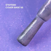 Камуфлююча база для манікюру Steffani Cover Base 9 мл, 55 Ліловий з шиммером. Зображення №3