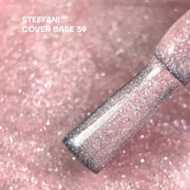 База камуфлююча для гель-лаку Steffani Cover Base 9 мл, 39 Пудрова з шимером. Зображення №3