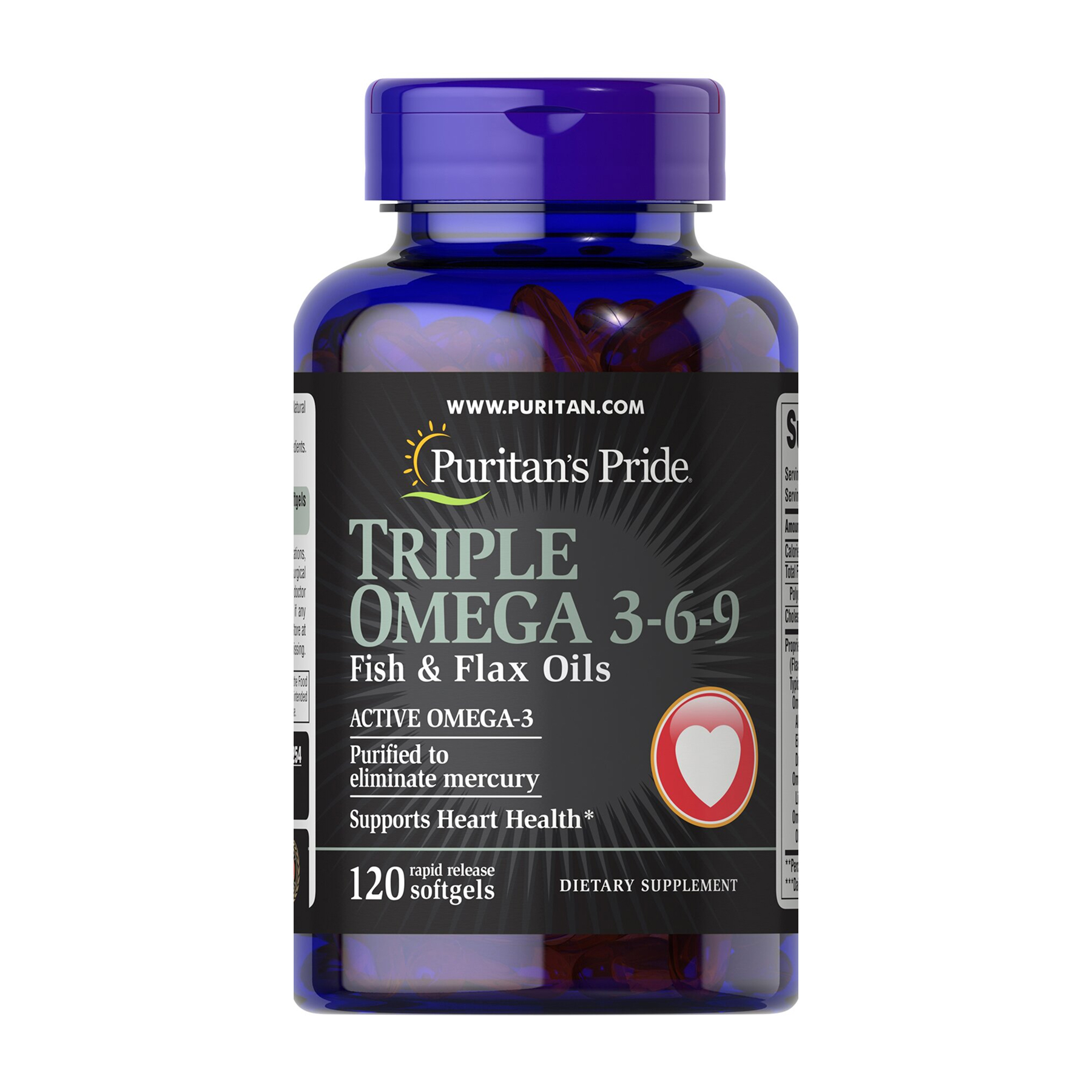 Triple Omega 3-6-9 Fish & Flax Oils - 120 softgels Triple Omega 3-6-9 Fish & Flax Oils - 120 softgels