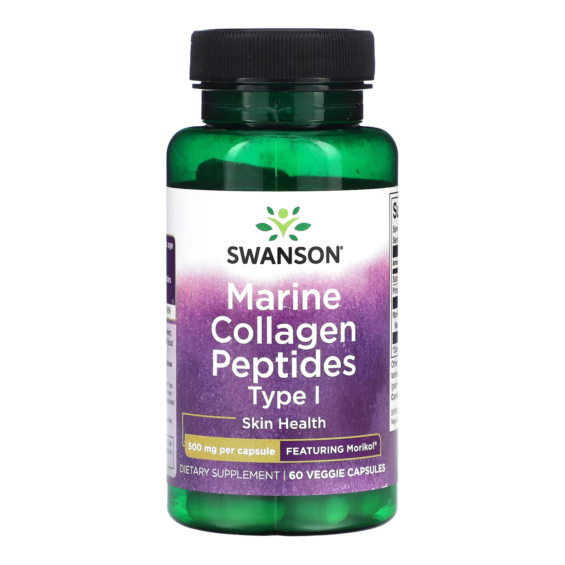Marine Collagen Peptides Type I Featuring Morikol 500mg - 60 vcaps Marine Collagen Peptides Type I Featuring Morikol 500mg - 60 vcaps