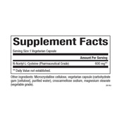 N-Acetyl-L-Cysteine Amino Acid 600mg - 60 vcaps. Зображення №2 N-Acetyl-L-Cysteine Amino Acid 600mg - 60 vcaps. Зображення №2