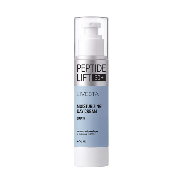 Дневной крем с пептидами с SPF15 PeptideLift 30+ Livesta 50 мл Дневной крем с пептидами с SPF15 PeptideLift 30+ Livesta 50 мл