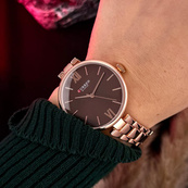 Curren 9017 Rose Gold-Red. Изображение №6