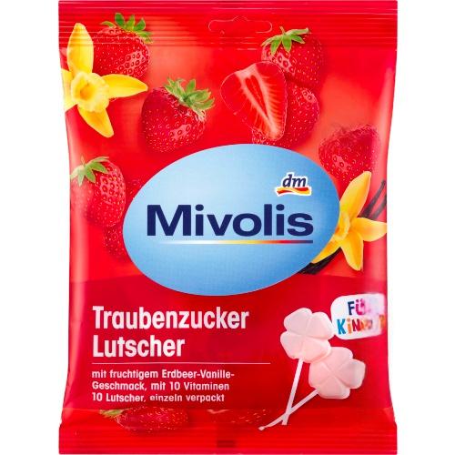 Mivolis Леденцы на палочке для детей Клубника 75g Mivolis Леденцы на палочке для детей Клубника 75g